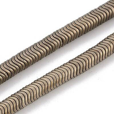 Electroplated Synthetic Non-magnetic Hematite Beads Strands
