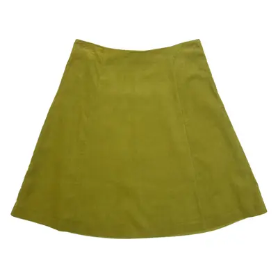 WHITE STUFF Womens A-Line Skirt Green Knee Length Corduroy UK 12