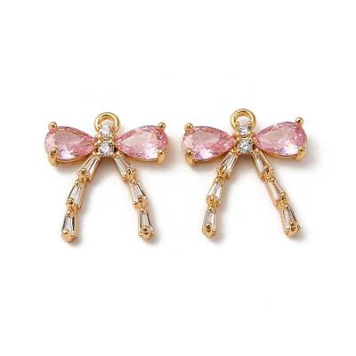 Brass Micro Pave Cubic Zirconia Pendants