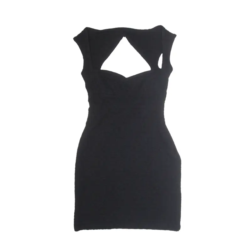 OPENING CEREMONY Stretch Mini Dress Black Viscose Sleeveless Short Womens UK 8