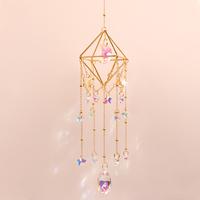 Crystal Sun Catcher, Window Suncatcher Prism Hanging Wind Chime, Handmade Rainbow Maker Indoor Outdoor Decor for Window Bedro...