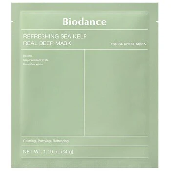 Biodance Maschera viso rinfrescante alghe marine Real Deep lenitiva 34 g