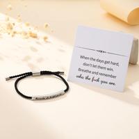 Inspirational Bracelets: Remember Who The F You Are - Handmade Engraved Stainless Steel Adjustable Bracelet -Gifts for Women,...