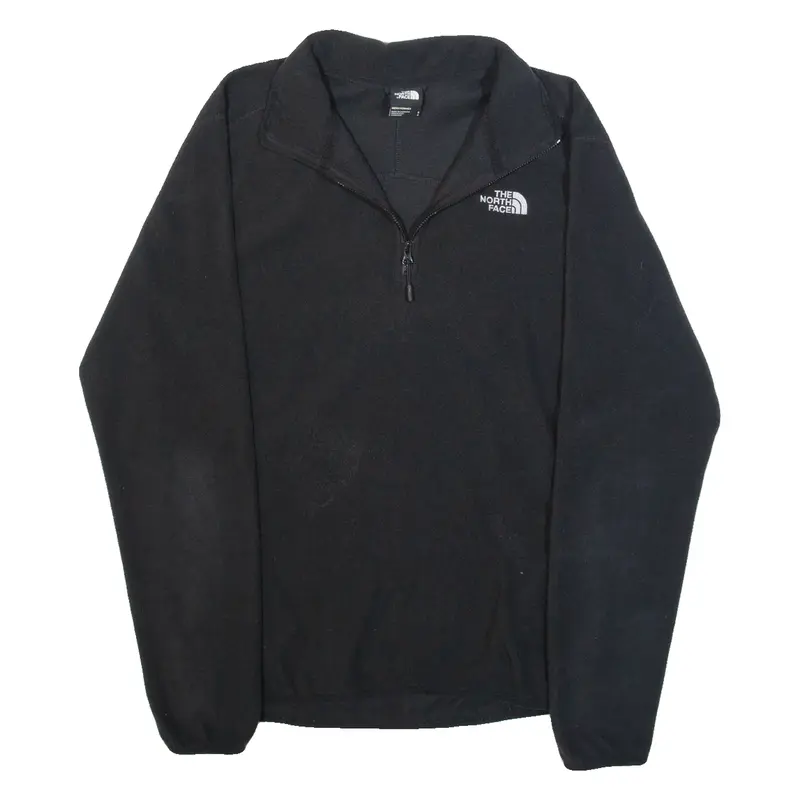 THE NORTH FACE Mens Fleece Black 1/4 Zip Tight Knit M