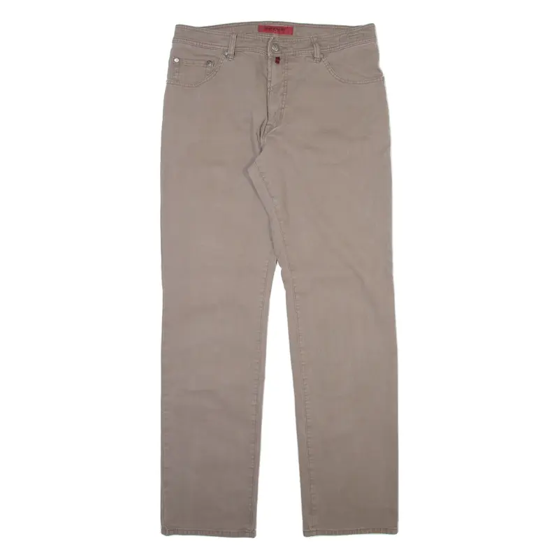 PIERRE CARDIN Mens Trousers Beige Regular Straight W34 L33