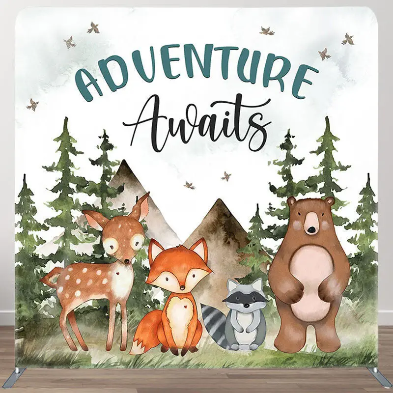 Aperturee Jungle Adventure Awaits Fabric Backdrop Cover for Birthday - Aperturee