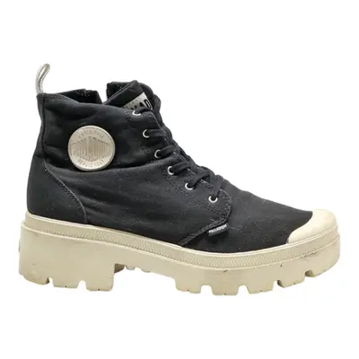 PALLADIUM Ankle Boots Black Canvas Womens UK 7