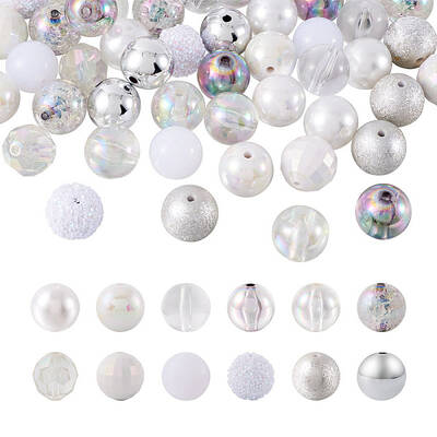 60Pcs 12 Style Acrylic Beads