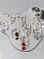 Women's Elegant Artificial Crystal Decorated Ring, Trendy Exquisite Ring, Fashionable Jewelry for Women As Gift