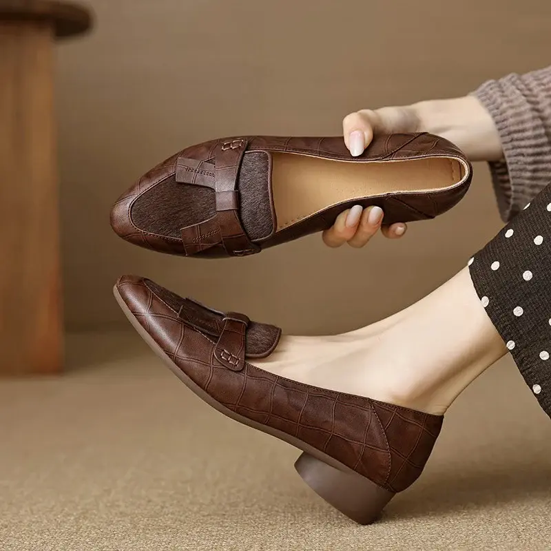 CHIKO Abeba Pointy Toe Block Heels Loafers Shoes