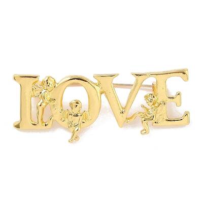 Word Love Alloy Brooch
