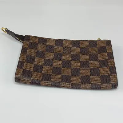 Pre-owned Louis Vuitton canvas Small Leather Goods Bucket Pouch PM