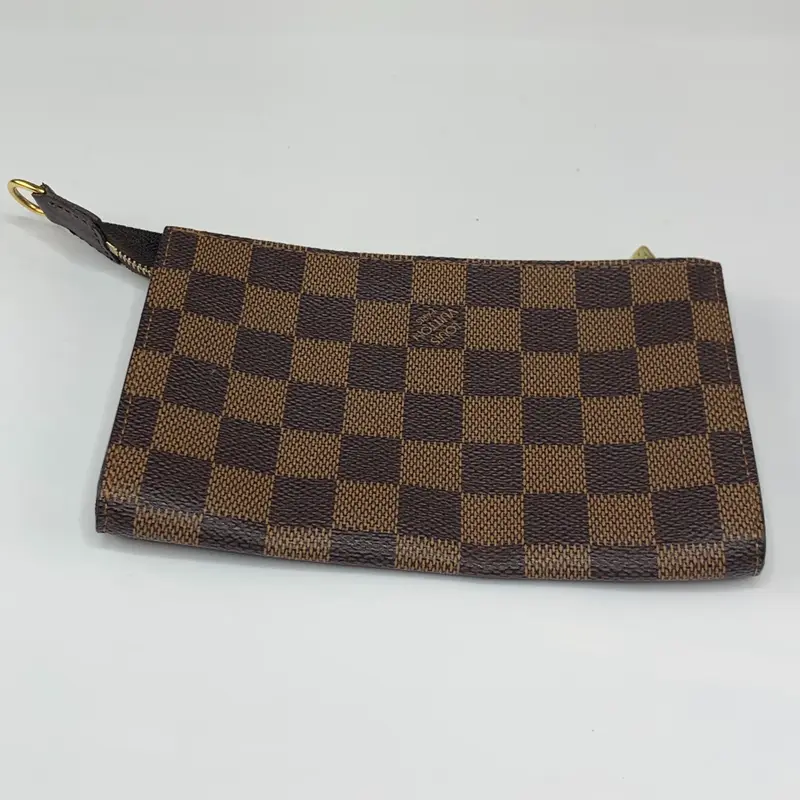 Pre-owned Louis Vuitton canvas Small Leather Goods Bucket Pouch PM