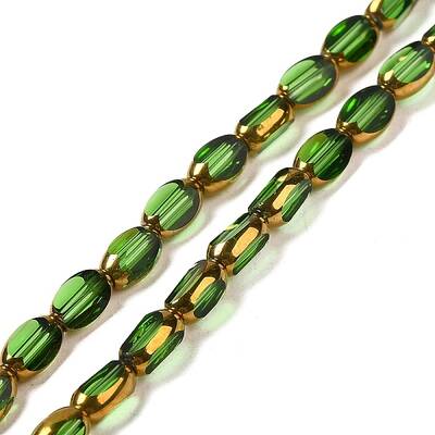 Electroplate Transparent Glass Beads Strands