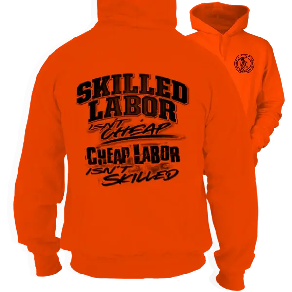 Skilled Labor - Safety Orange Hi-Vis Hoodie
