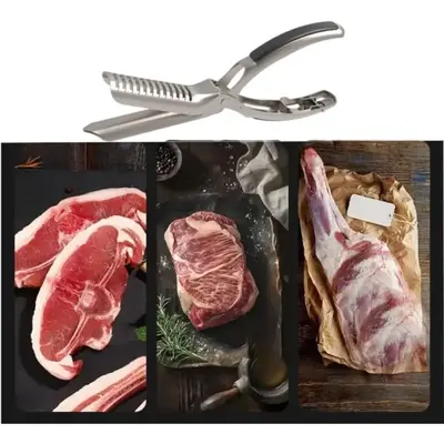 Rib Membrane Remover Stainless Steel Tool Kit - The Ultimate Rib Prep Tool for BBQ Enthusiasts - Ergonomic Design for Easy Me...