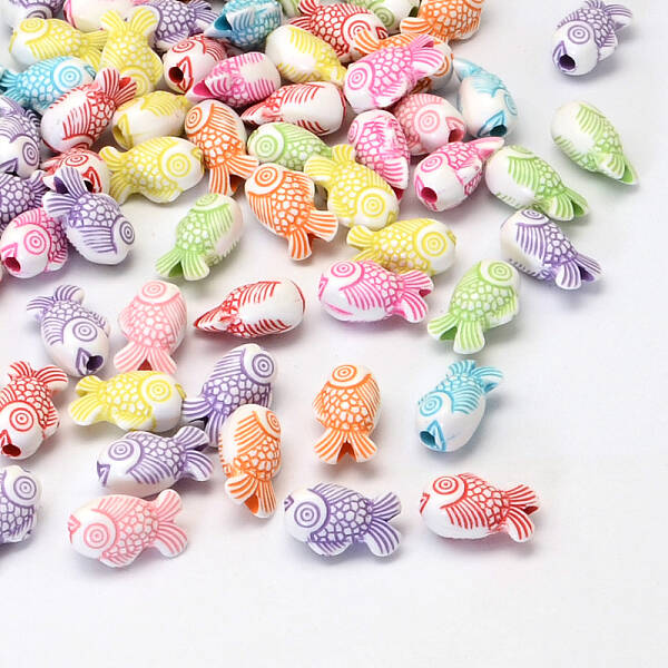 Fish Craft Style Acrylic Beads