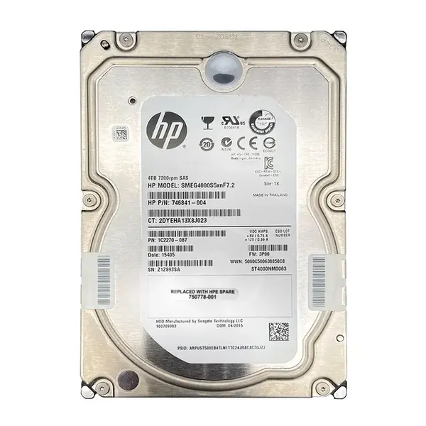 SMEG4000S5xnF7.2 HP 4TB 6Gb/s SAS 7200 3.5-inch 128MB Hard Drive