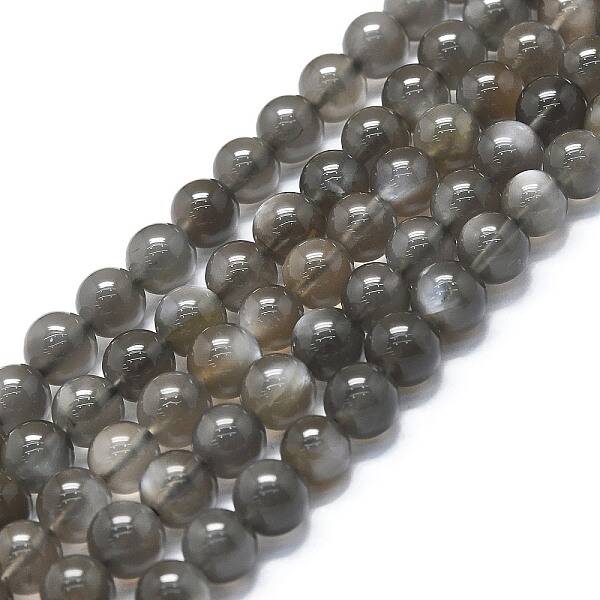 Natural Grey Moonstone Beads Strands