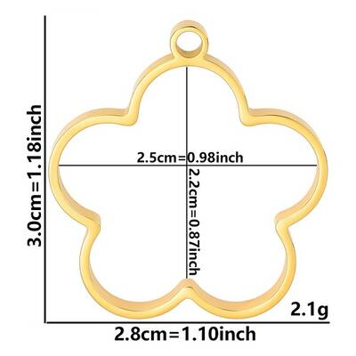 Stainless Steel Open Back Bezel Pendants