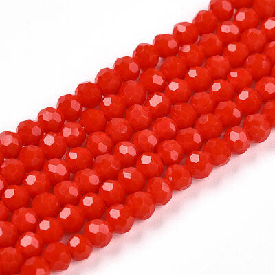 Opaque Solid Glass Bead Strands