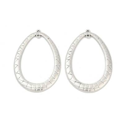 Oval Tibetan Style Alloy Pendants
