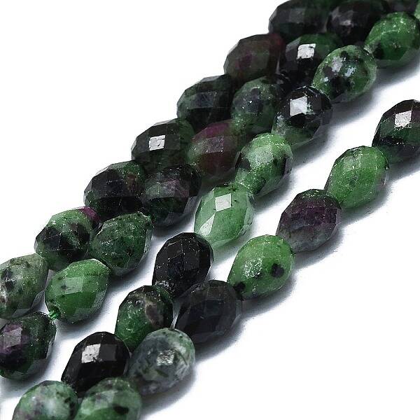 Natural Ruby in Zoisite Beads Strands