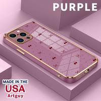 Phone case for iPhone 16 Pro Max 15 Plus 14 13 12 11 XR XS Bow and Cherry Full Body Protection Shockproof Soft Silicone Cover