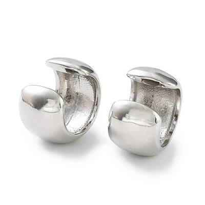 Brass Plain Cuff Earrings