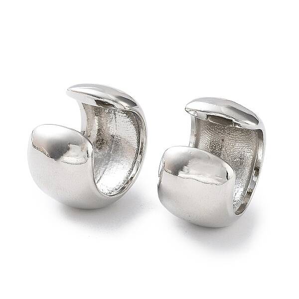 Brass Plain Cuff Earrings