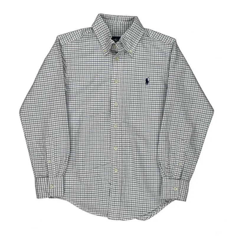 Age 6-7 Ralph Lauren Checked Shirt - Small White Cotton