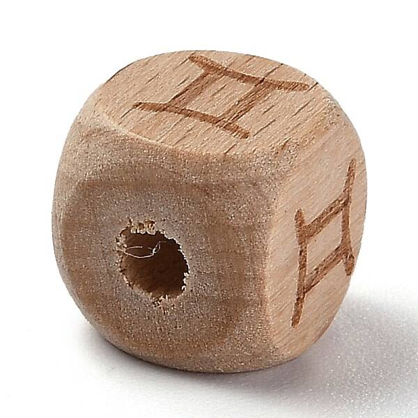 Natural Wood Constellation Beads