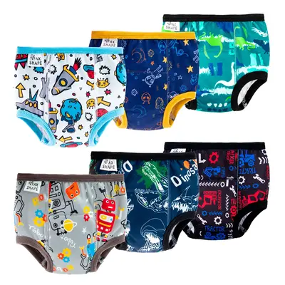 Max Shape 6 Pack Potty Training Underwear for Boys,Washable Baby Boy Toilet Training Pants Training Underwear Fit 2T-6T deals...