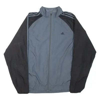 ADIDAS Mens Track Jacket Grey Colourblock L