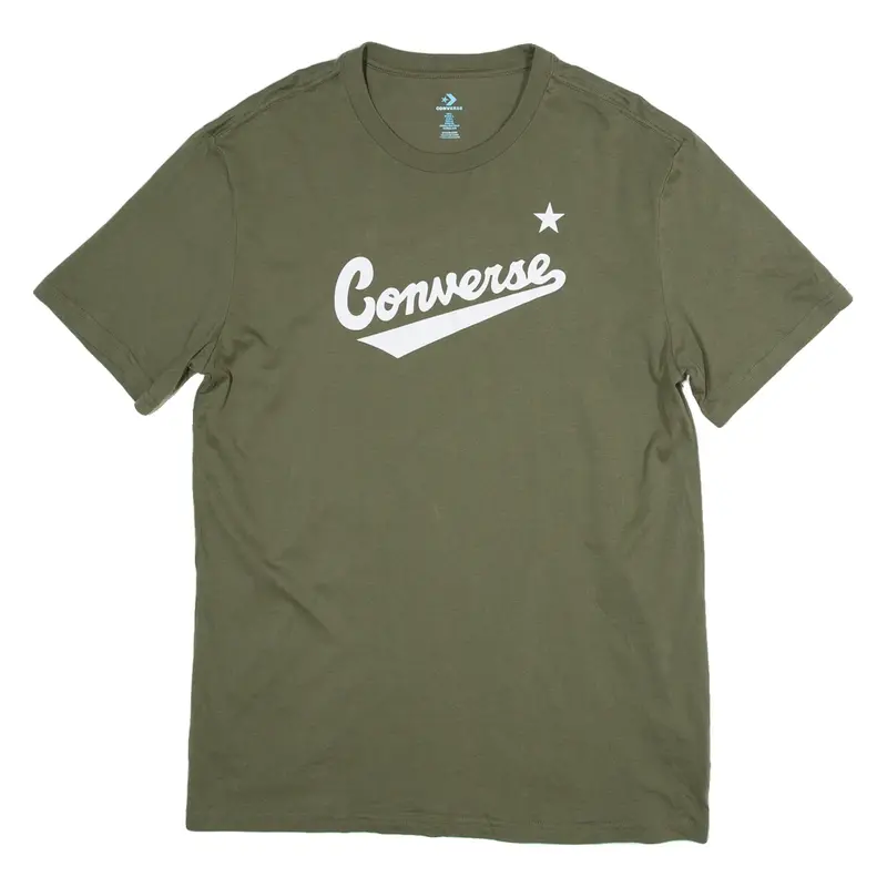 CONVERSE Womens T-Shirt Green L