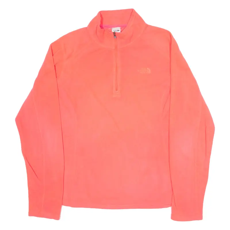 THE North FACE Womens Fleece Pink 1/4 Zip Tight Knit L