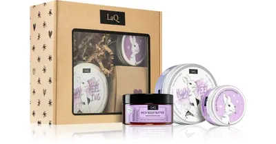LaQ Bunny Forget-Me-Not Body & Face Gift Set Sugar Body Scrub 200ml + Gentle Cleansing Mousse 100ml + Nourishing Body Cream 2...
