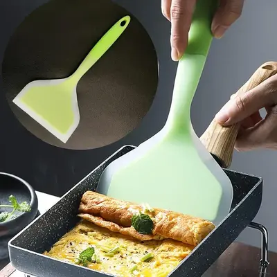 Non-Stick Silicone Spatula for Omelets, Pancakes & Pizza, Durable Heat-Resistant Kitchen Tool, Ideal for Frying & Grilling (n...