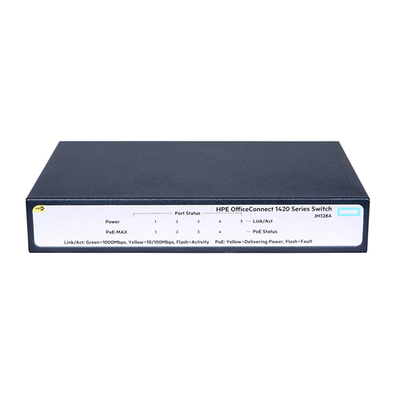 JH328A#AC3 HP OfficeConnect 1420 Series 1420-5G-PoE+ (32W) 5 x 10/100/1000Base-T RJ-45 PoE+ Ports Layer 2 Unmanaged Gigabit E...