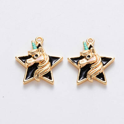 Brass Enamel Pendants