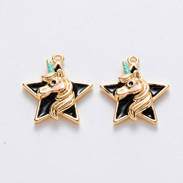 Brass Enamel Pendants