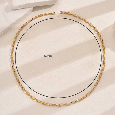 Stylish Stainless Steel Hip-hop Cable Chain Necklaces for Women's Party