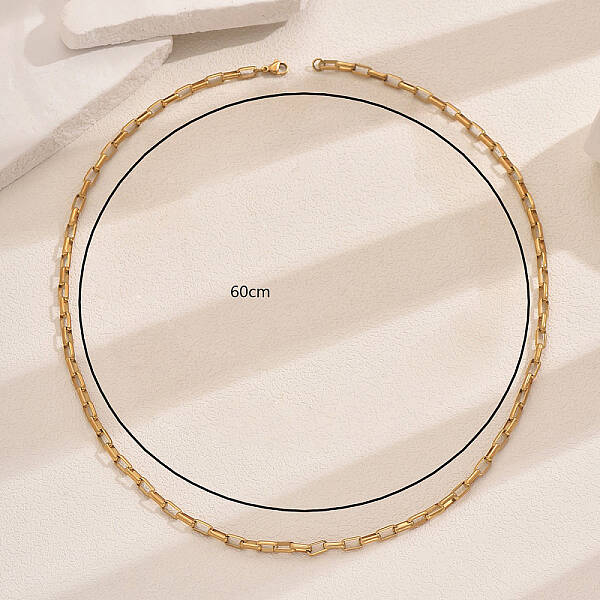 Stylish Stainless Steel Hip-hop Cable Chain Necklaces for Women's Party