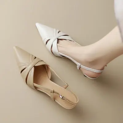 CHIKO Raelene Pointy Toe Stiletto Slingback Shoes