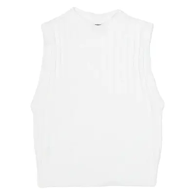 AMERICAN APPAREL Womens Vest White Sleeveless S