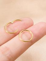 Simple Nose Piercing Ring Hoop, Casual Nose Ring for Women Men, Fashion Jewelry for Party, Daily Clothing Decor, Birthday Gif...