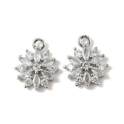 Brass Micro Pave Cubic Zirconia Pendants