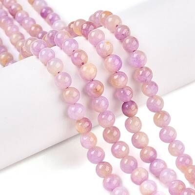 Dyed Natural White Jade Beads Strands