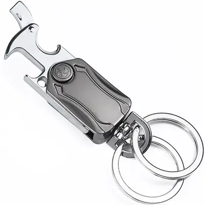 Multifunctional Car Key Keychain, Zinc Alloy Ring, Universal Beer Can Opener Keychain, Universal Beer Opener, Men's Car Key P...