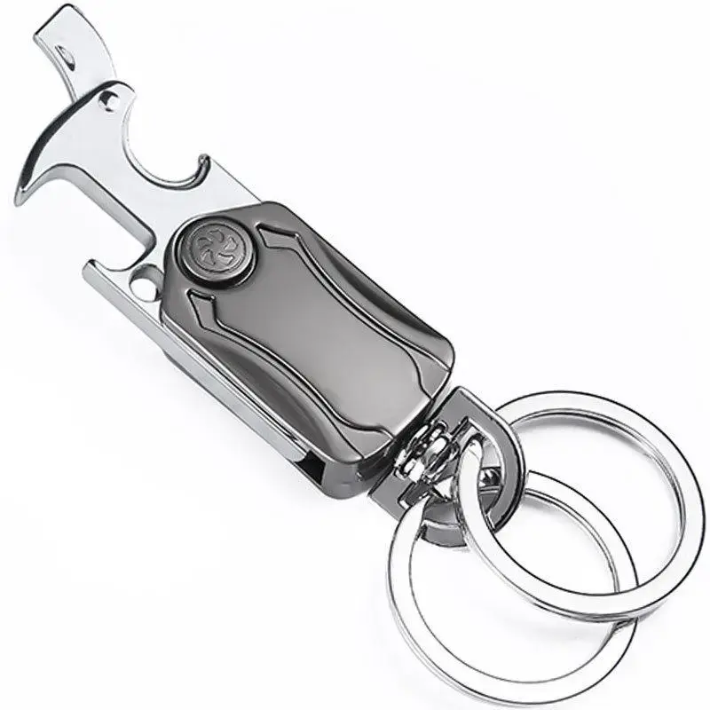 Multifunctional Car Key Keychain, Zinc Alloy Ring, Universal Beer Can Opener Keychain, Universal Beer Opener, Men's Car Key P...